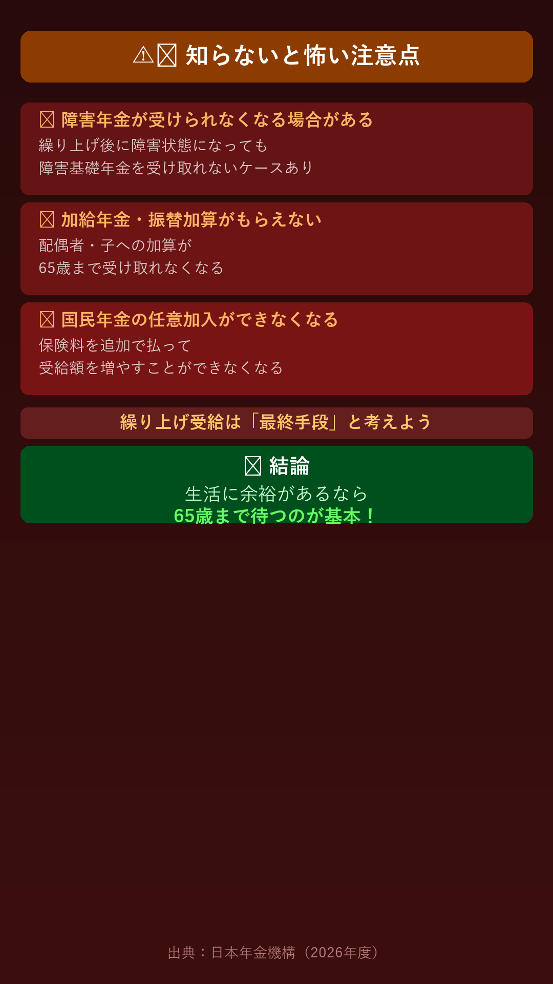 ハルカとAIくん ep16 年金・繰り上げ受給の落とし穴 AIくんのポイントまとめ
