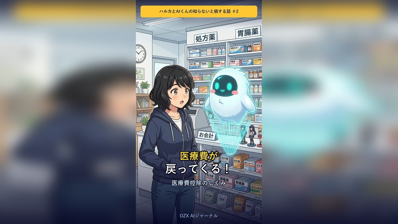 ハルカとAIくん ep02 医療費控除 サムネイル