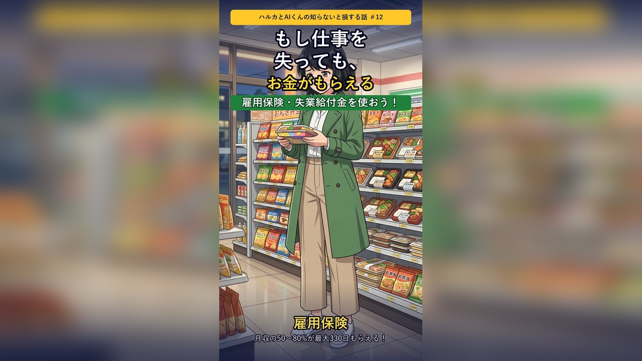 ハルカとAIくん ep12 雇用保険・失業給付金 サムネイル