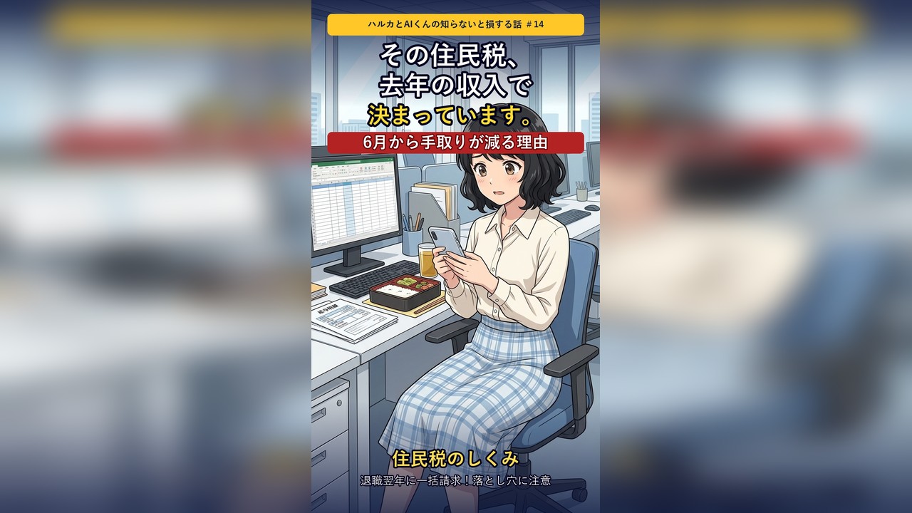 ハルカとAIくん ep14 住民税のしくみ サムネイル