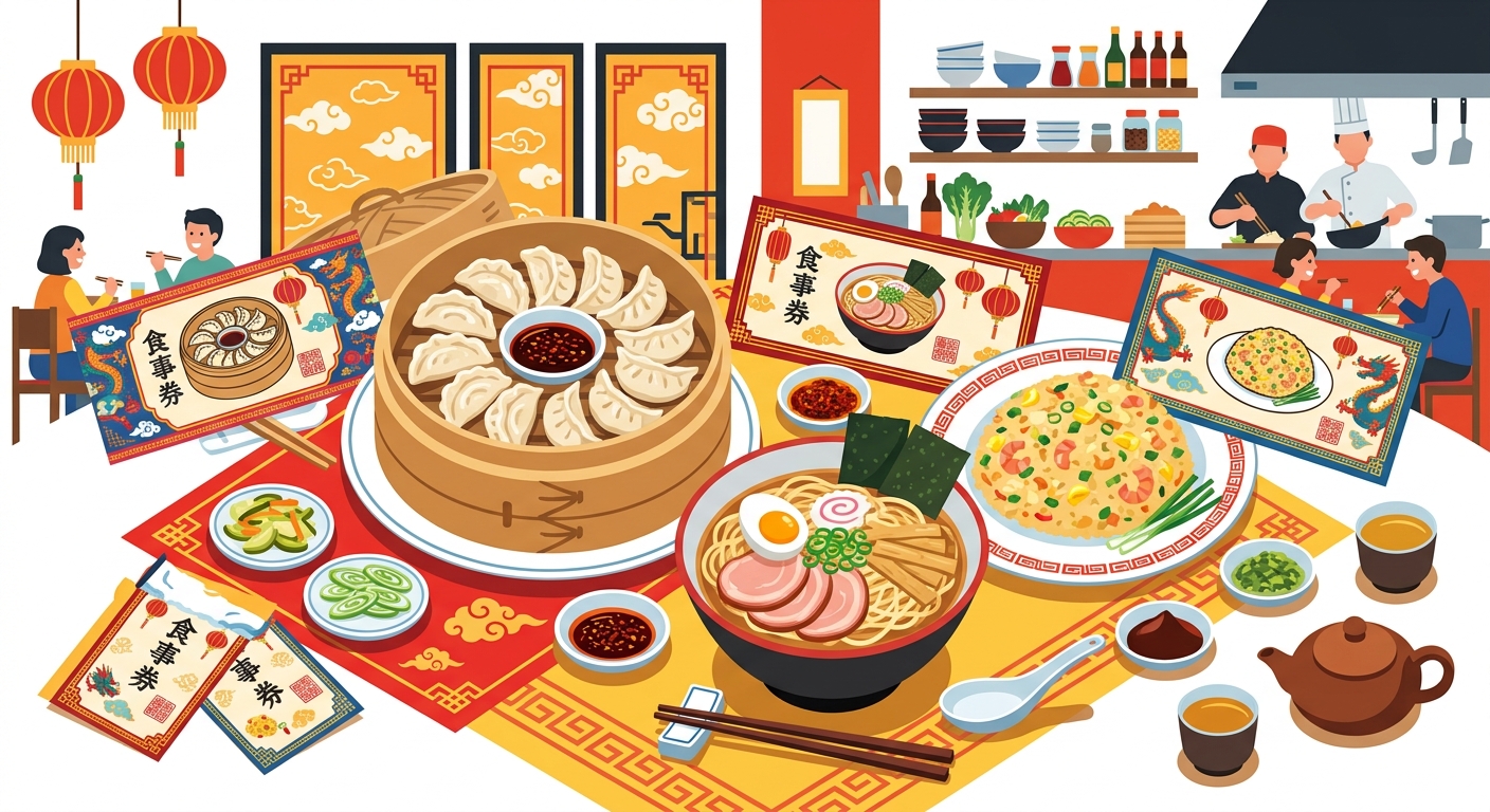 イートアンドHD 株主優待 大阪王将食事券のイラスト