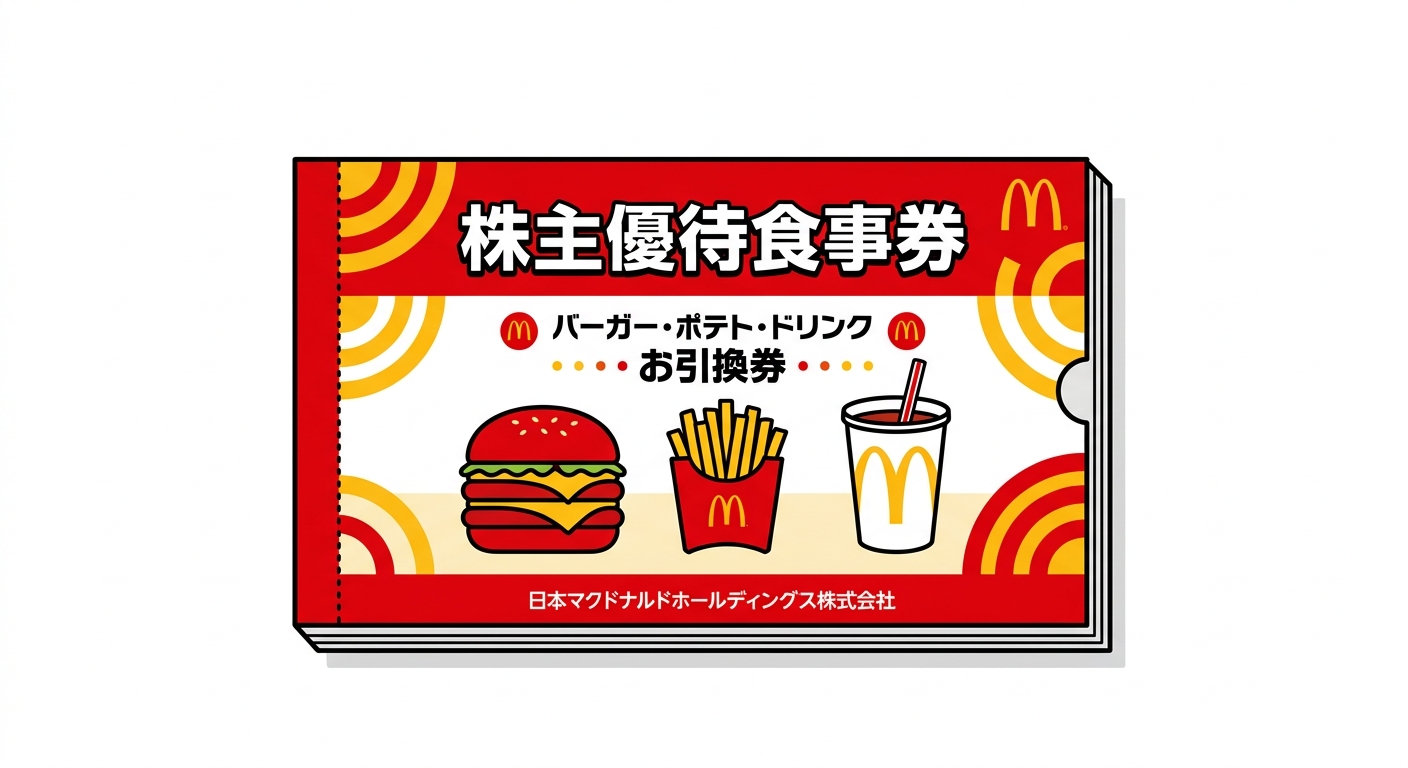 マクドナルド株主優待食事券イラスト