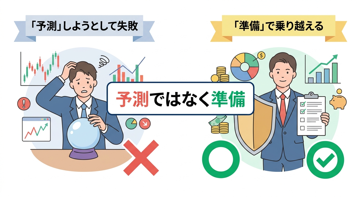 日本株暴落兆候対策 予測ではなく準備