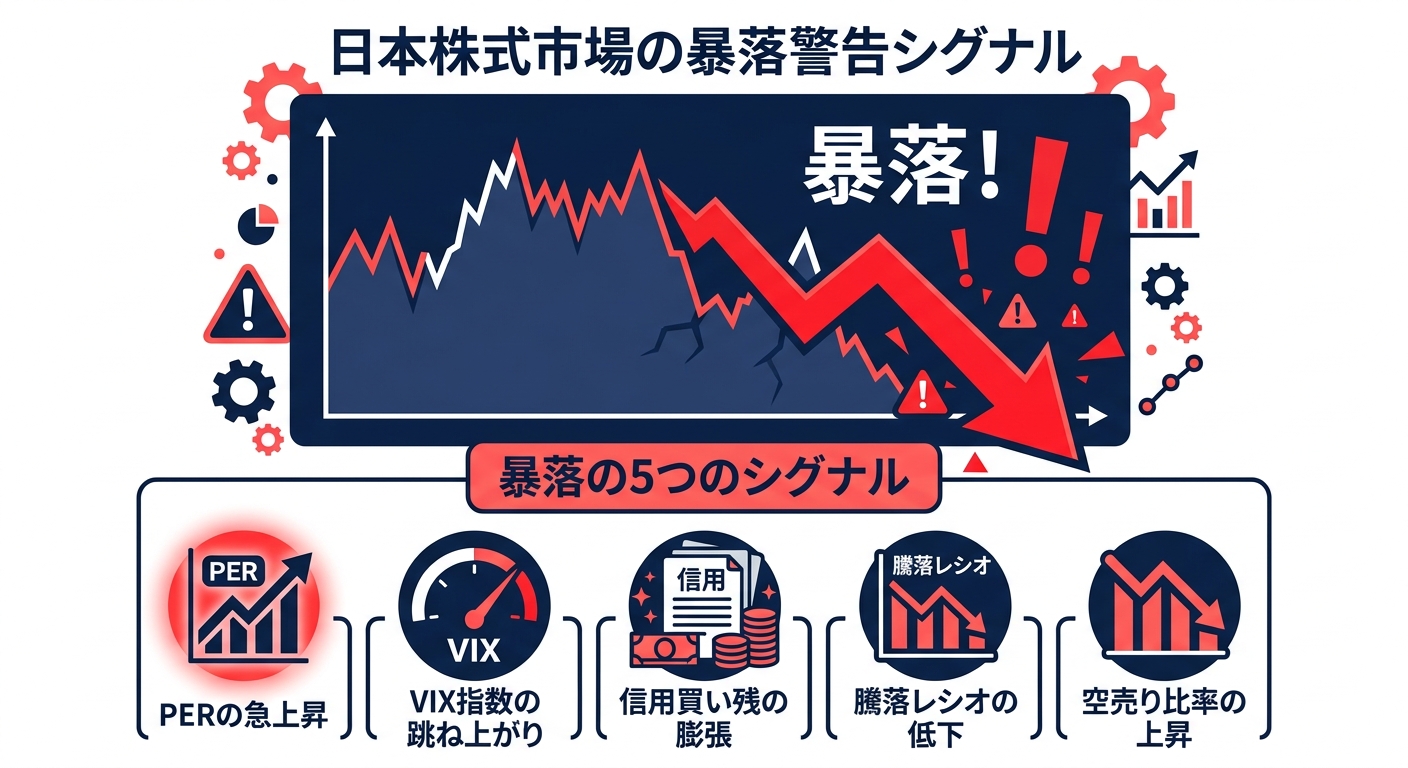 日本株暴落兆候対策 5つの前兆シグナル