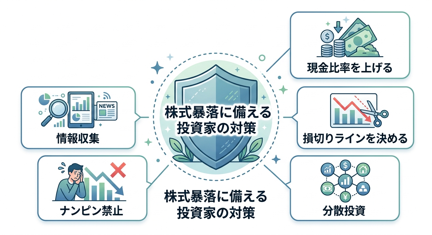 日本株暴落兆候対策 暴落前の5つの備え