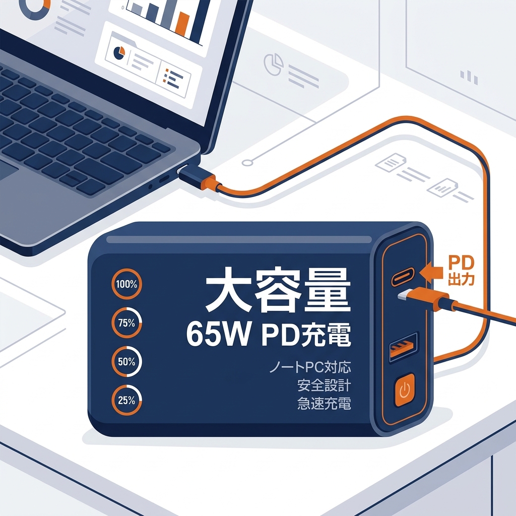 Anker 537 Power Bank (PowerCore 24000, 65W) モバイルバッテリー
