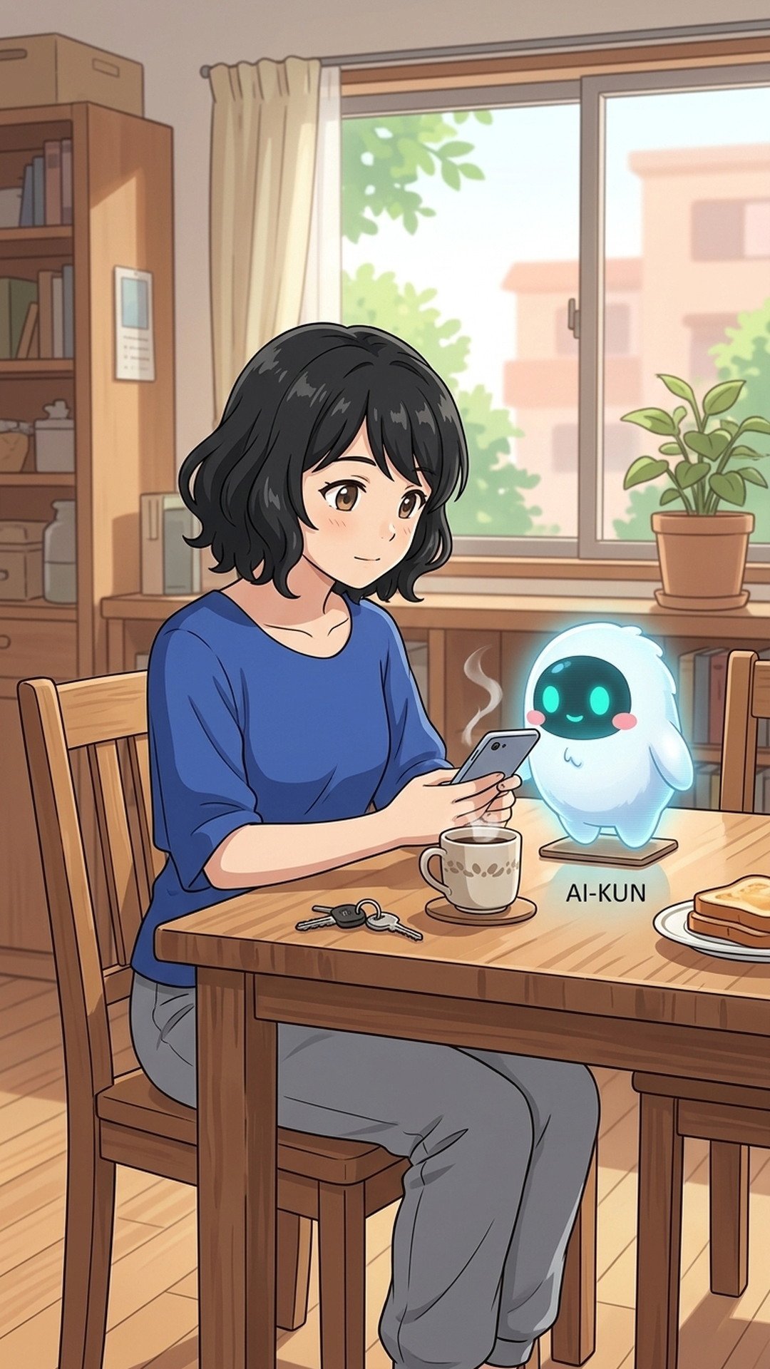 ハルカとAIくん ep18 国民年金・2年前納(約1.7万円割引) 場面2(ハルカ登場)