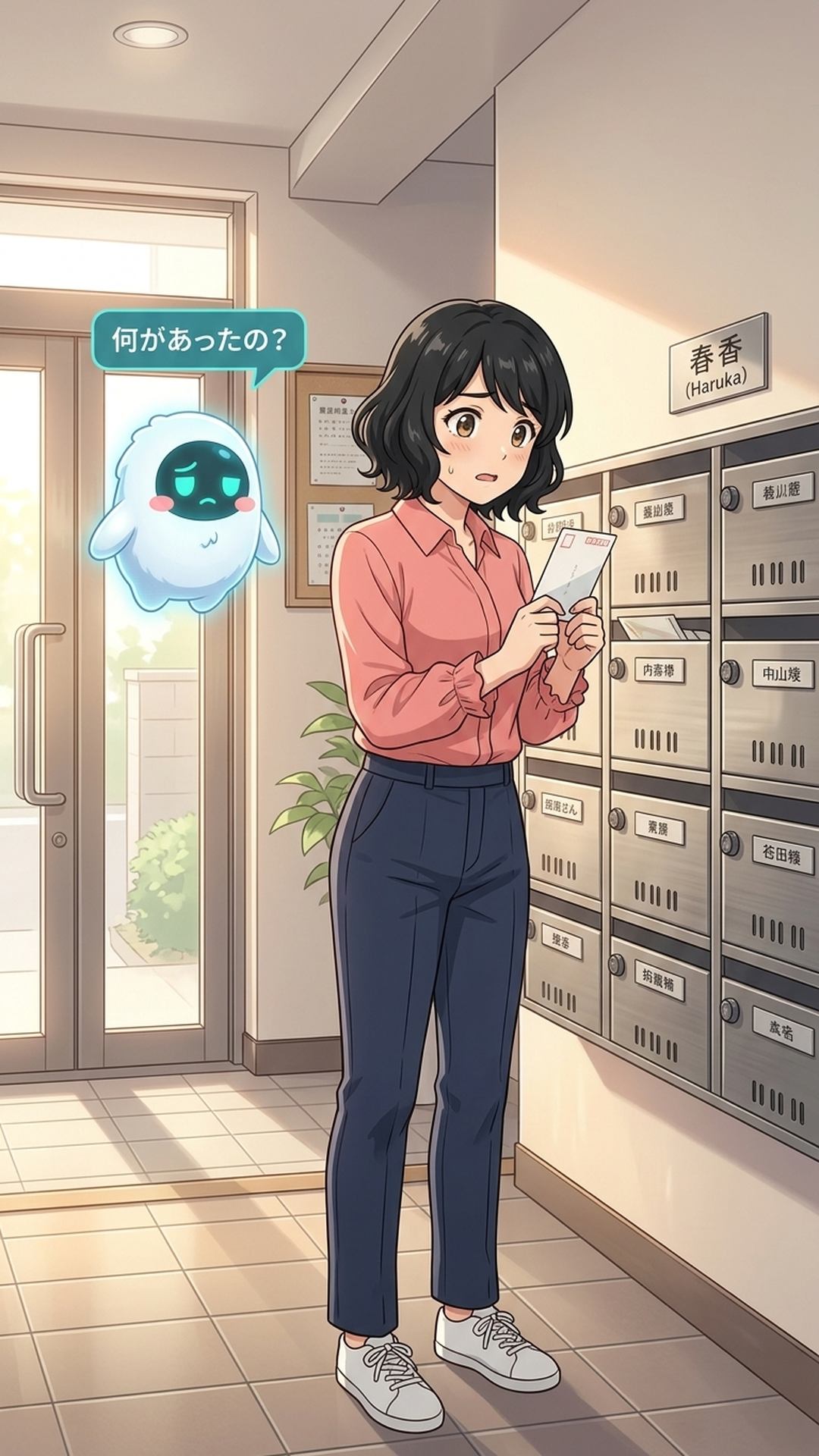 ハルカとAIくん ep19 ねんきん定期便の読み方 場面2(ハルカ登場)