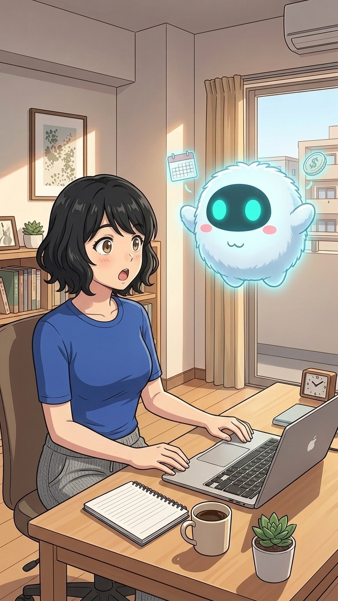 ハルカとAIくん ep18 国民年金・2年前納(約1.7万円割引) 場面3(一緒に説明)
