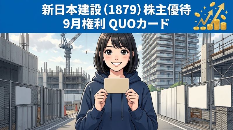 新日本建設株主優待1879 9月権利QUOカード