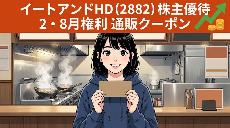 イートアンドHD株主優待2882 2・8月権利通販クーポン