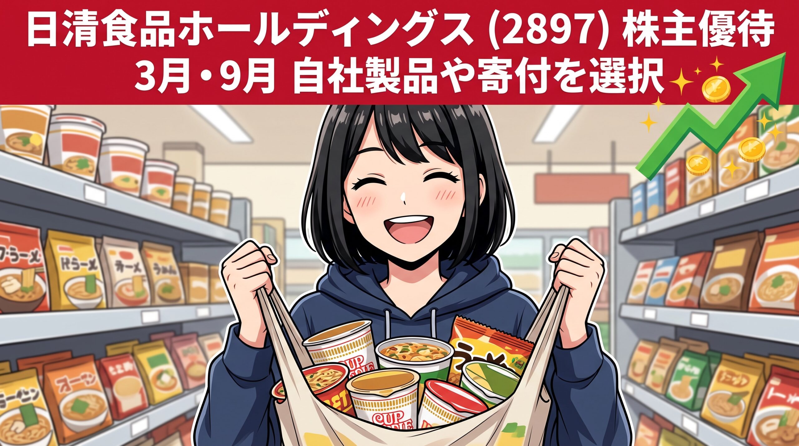日清食品ホールディングス株主優待 2897 アイキャッチ