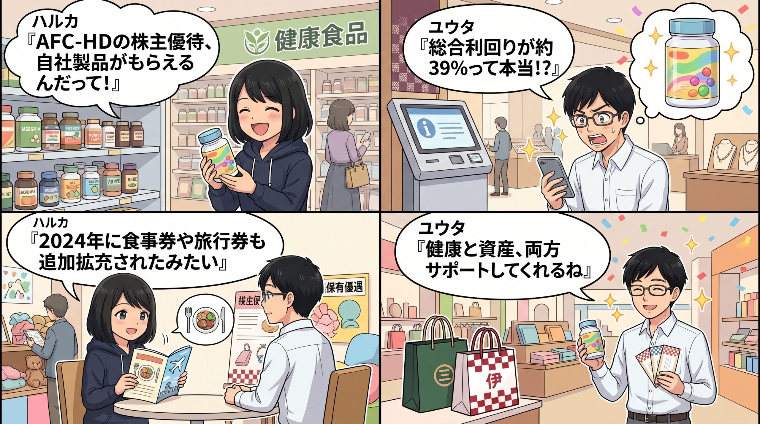 AFC-HD株主優待 4コマ漫画