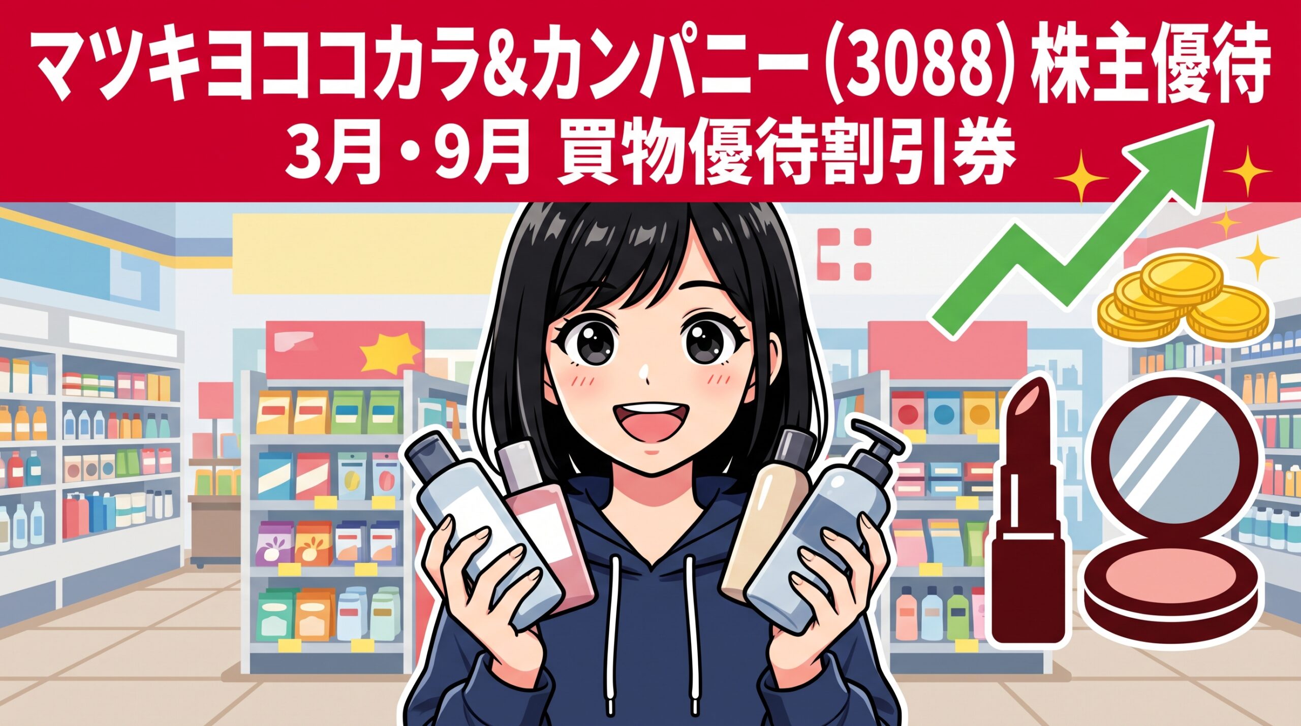 マツキヨココカラカンパニー株主優待 アイキャッチ