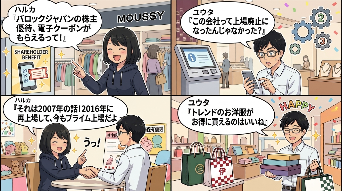 バロックジャパンリミテッド株主優待 4コマ漫画