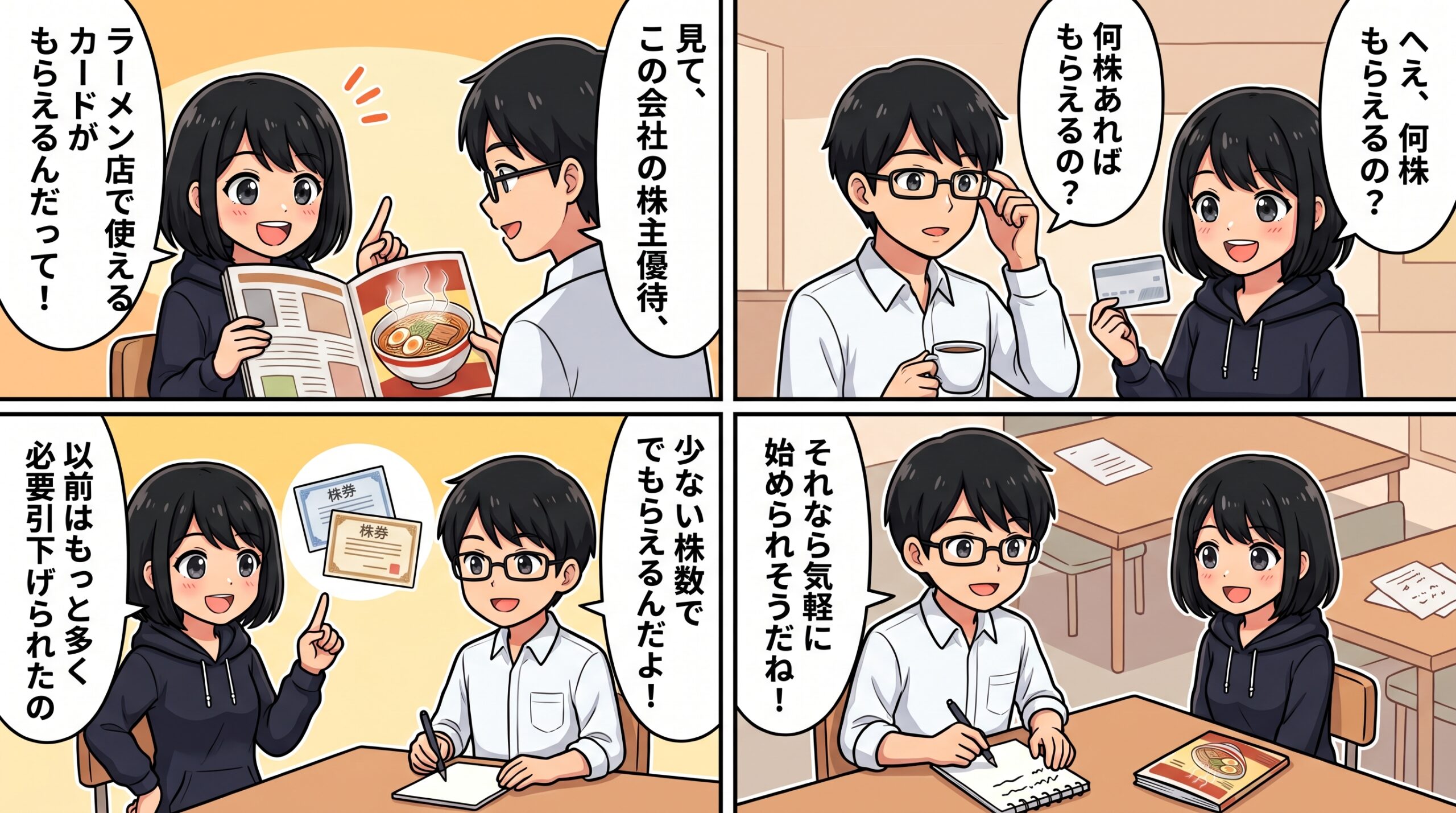 力の源ホールディングス株主優待 4コマ漫画