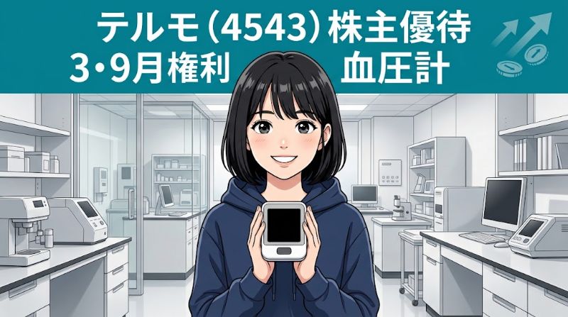テルモ株主優待4543 3・9月権利血圧計