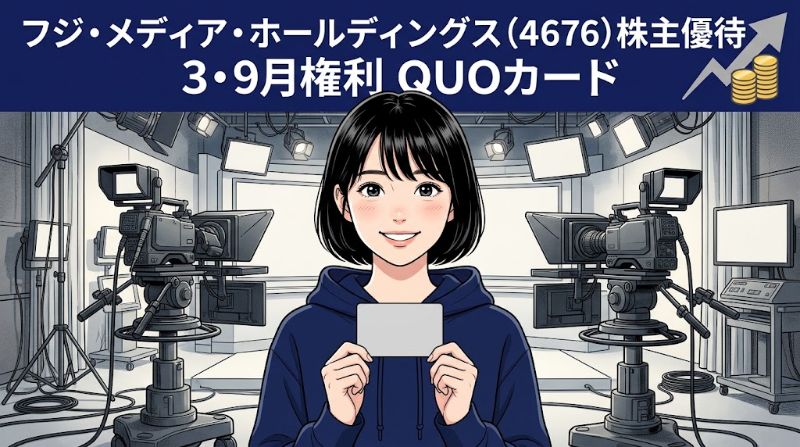 フジ・メディア・ホールディングス株主優待4676 3・9月権利QUOカード