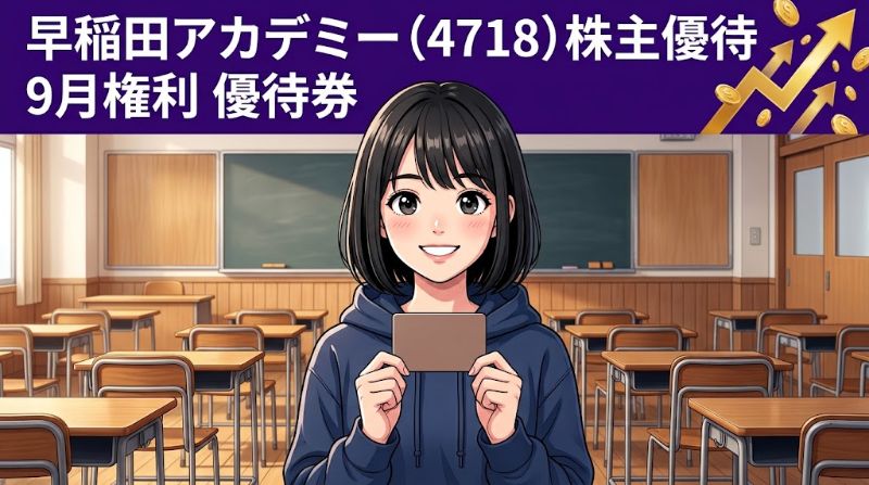 早稲田アカデミー株主優待4718 9月権利優待券