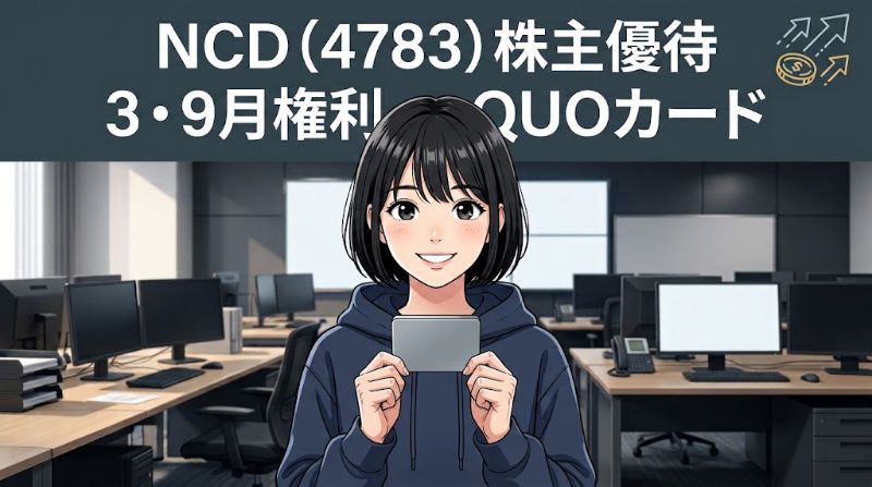 NCD株主優待4783 3・9月権利QUOカード