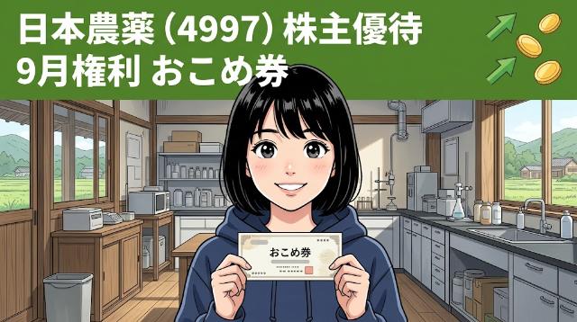 日本農薬株主優待4997 9月権利おこめ券