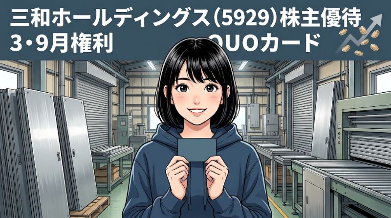 三和ホールディングス株主優待5929 3・9月権利QUOカード