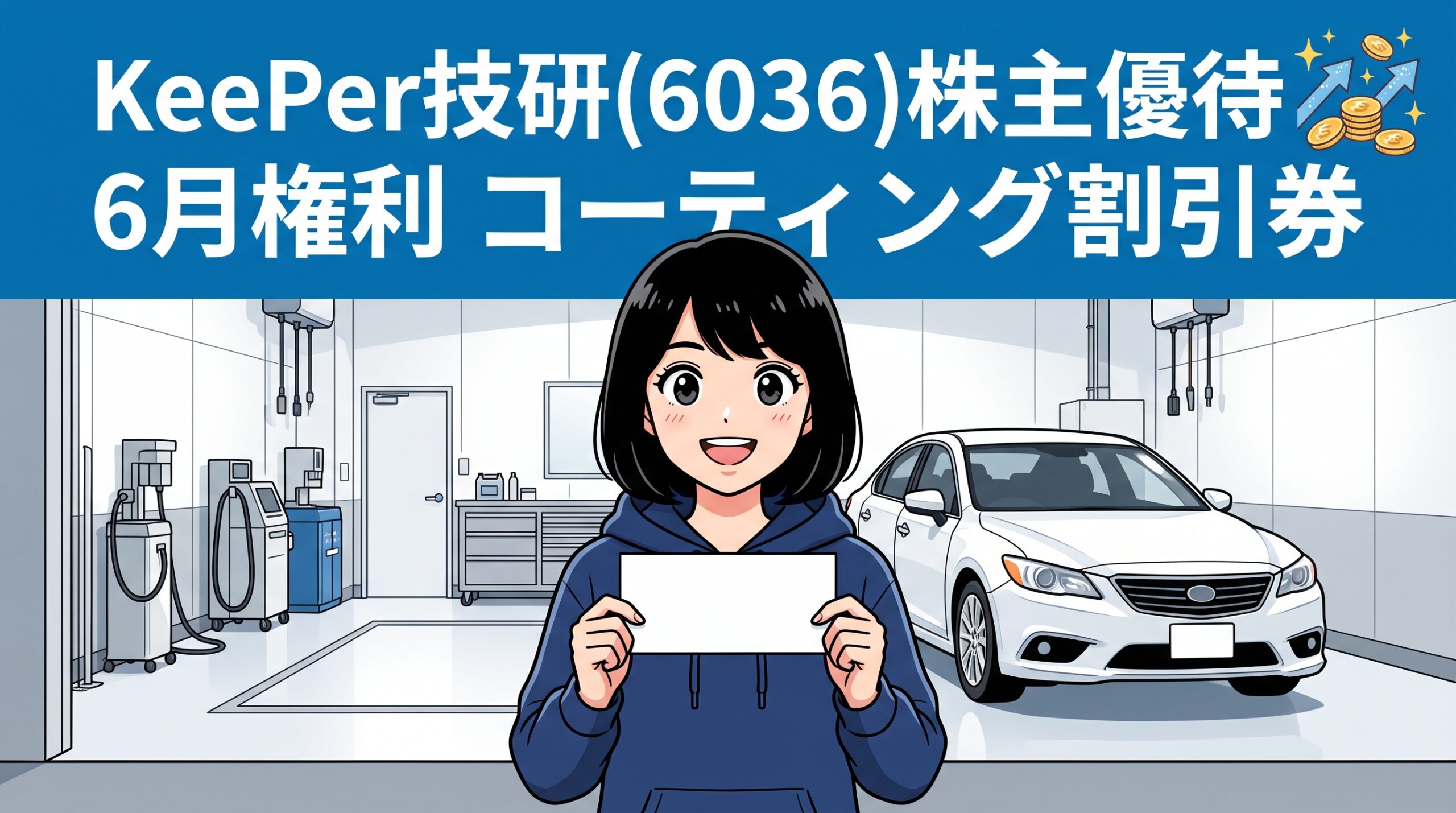 KeePer技研株主優待6036 6月権利コーティング割引券