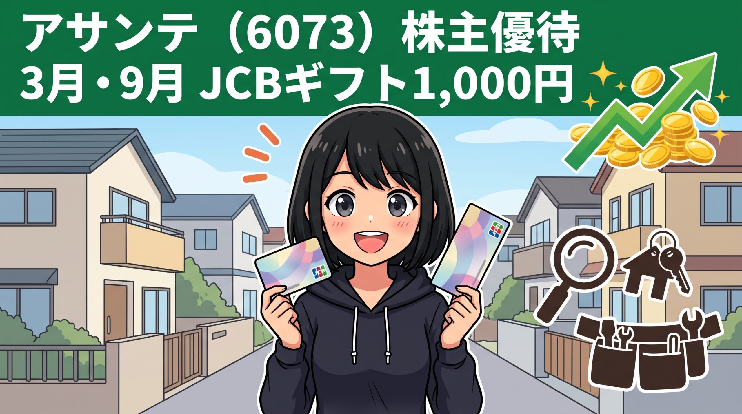 アサンテ株主優待 6073 JCBギフトカード ハルカ