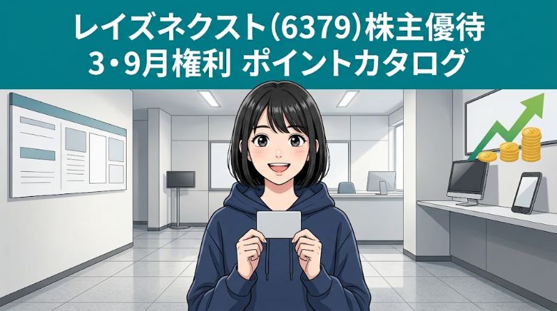 レイズネクスト株主優待6379 3・9月権利ポイントカタログ