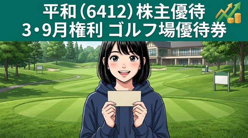 平和株主優待6412 3・9月権利ゴルフ場優待券