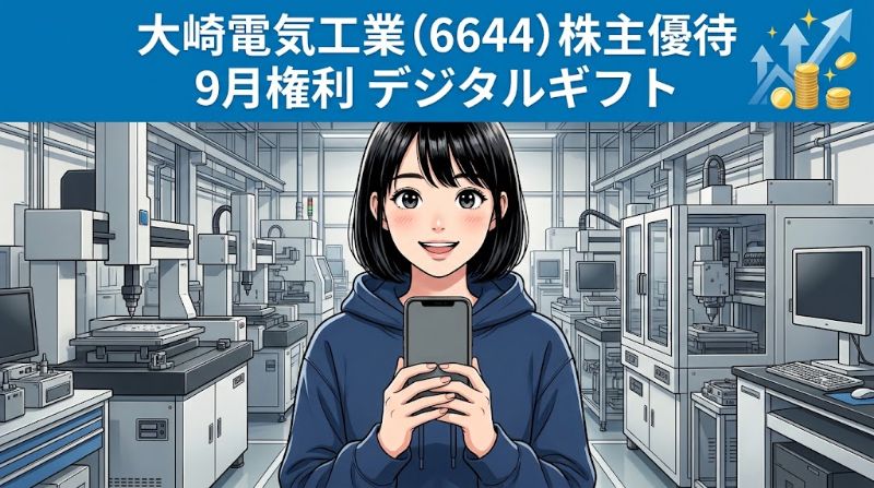 大崎電気工業株主優待6644 9月権利デジタルギフト