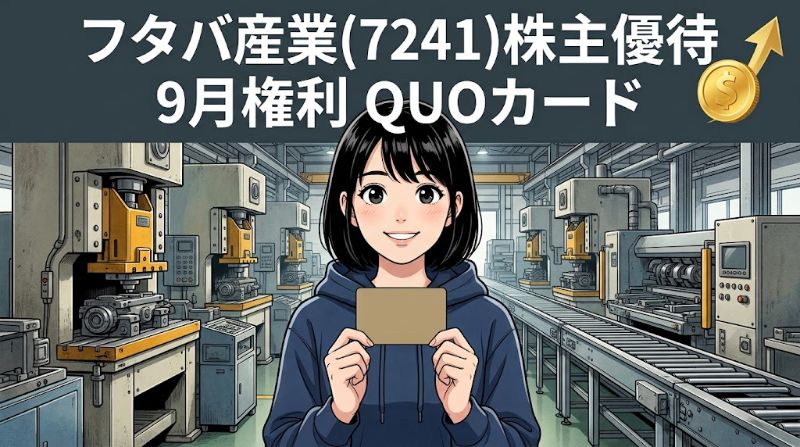 フタバ産業株主優待7241 9月権利QUOカード