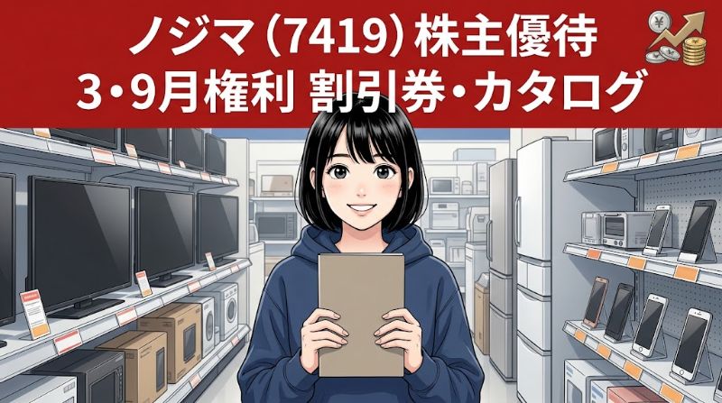ノジマ株主優待7419 3・9月権利割引券・カタログ