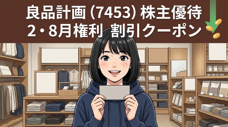 良品計画株主優待7453 2・8月権利割引クーポン