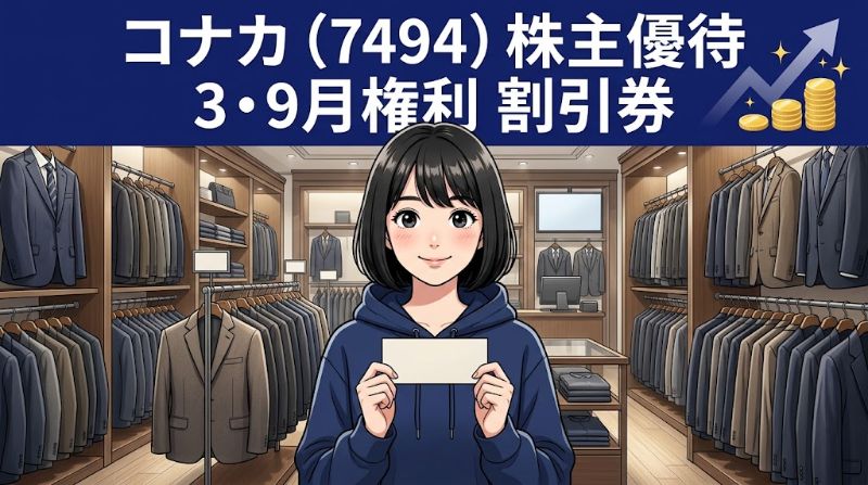 コナカ株主優待7494 3・9月権利割引券