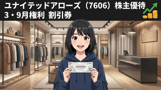 ユナイテッドアローズ株主優待7606 3・9月権利割引券