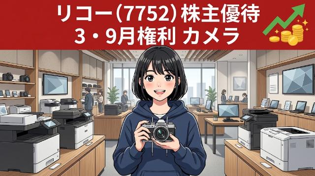 リコー株主優待7752 3・9月権利カメラ