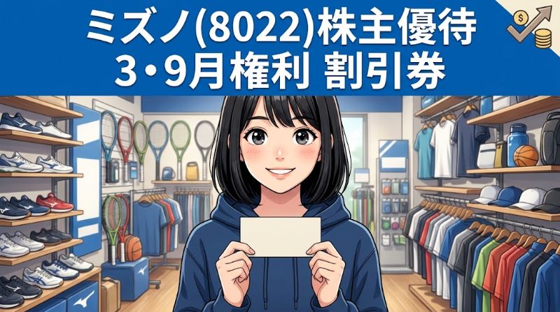 ミズノ株主優待8022 3・9月権利割引券