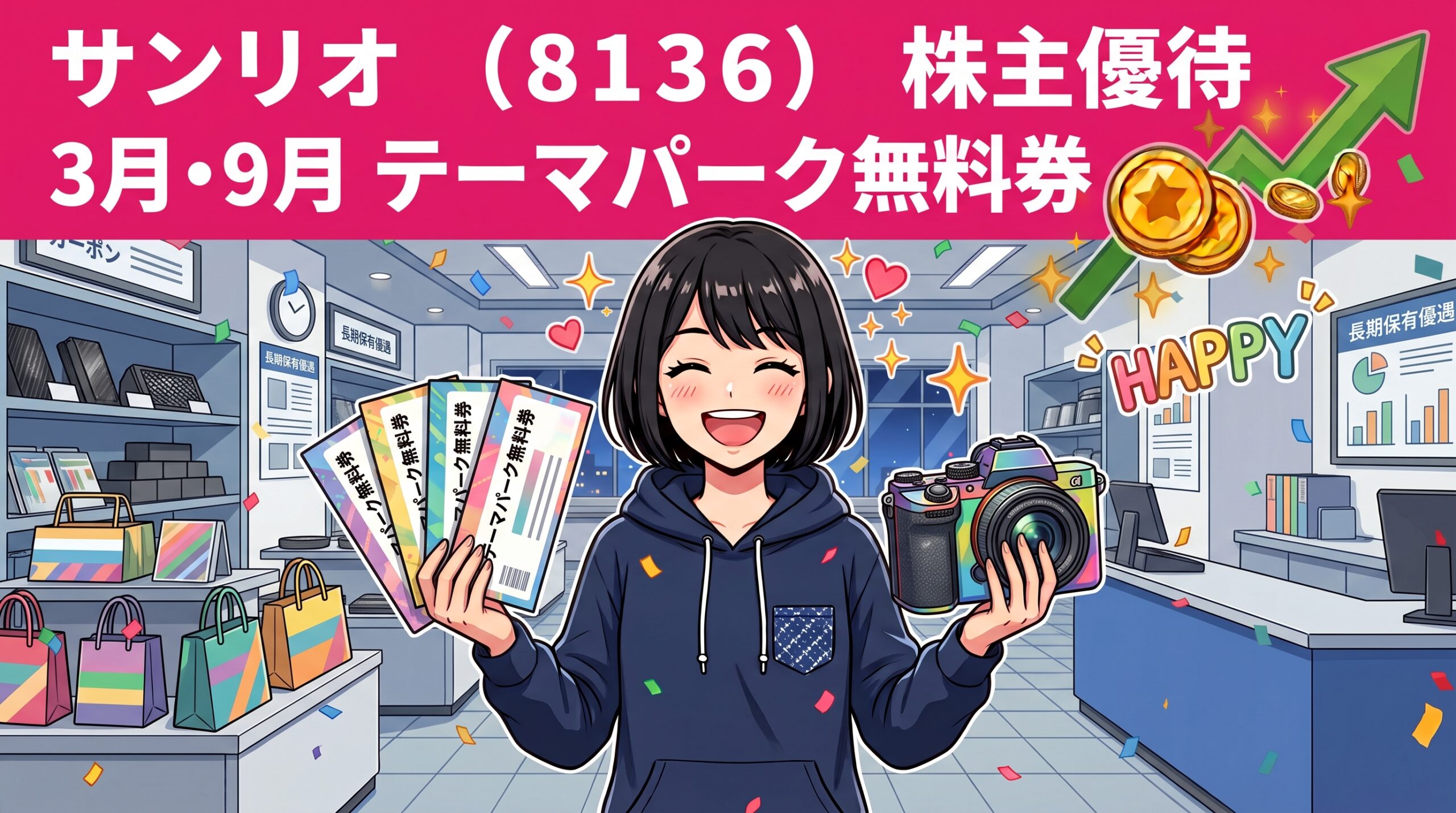 サンリオ株主優待 テーマパーク無料券完全ガイド