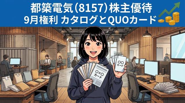 都築電気株主優待8157 9月権利カタログとQUOカード