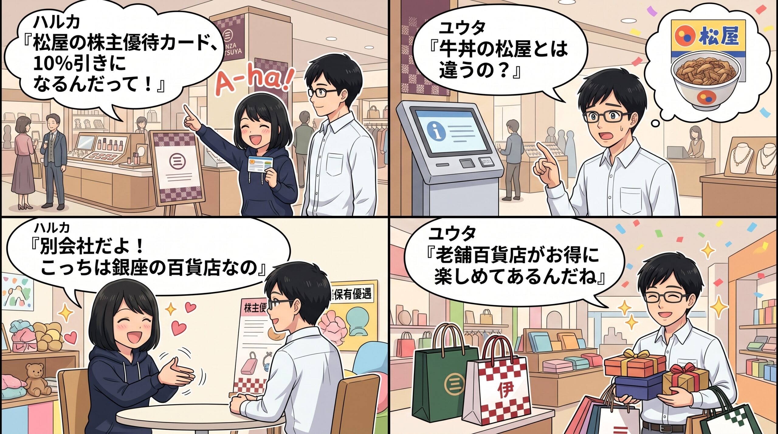 松屋株主優待 4コマ漫画