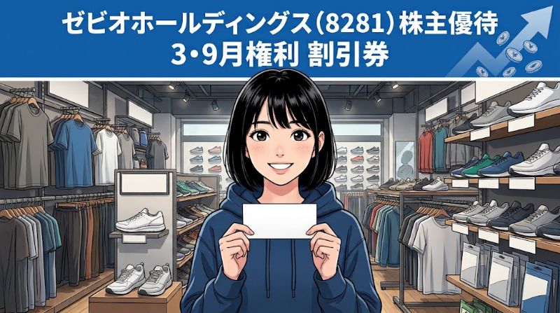 ゼビオホールディングス株主優待8281 3・9月権利割引券