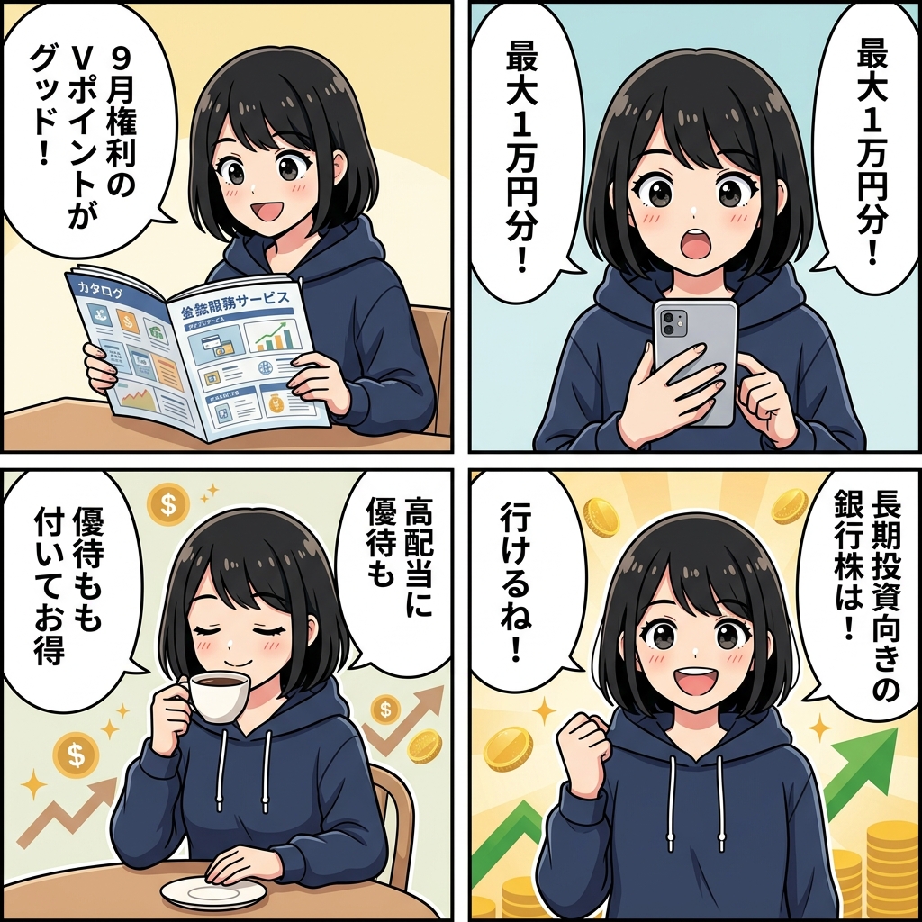 三井住友FG株主優待 4コマ漫画 ハルカ