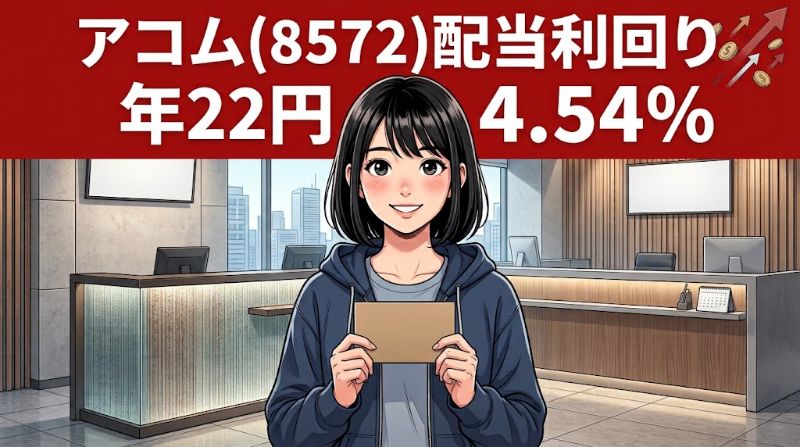 アコム配当利回り2026 8572 年22円4.54%