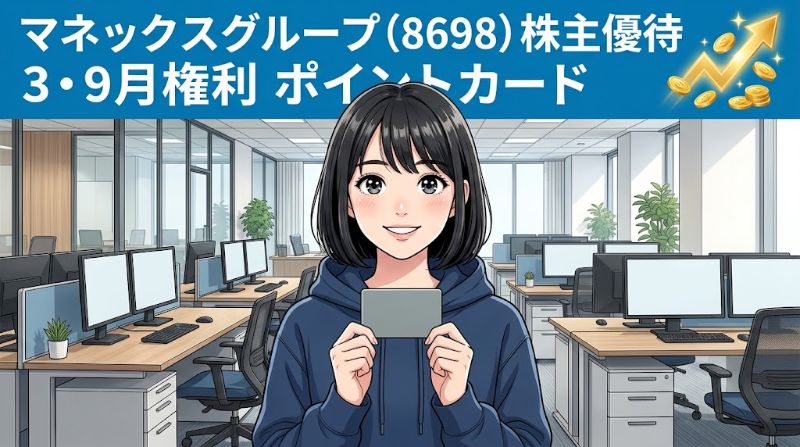 マネックスグループ株主優待8698 3・9月権利ポイントカード