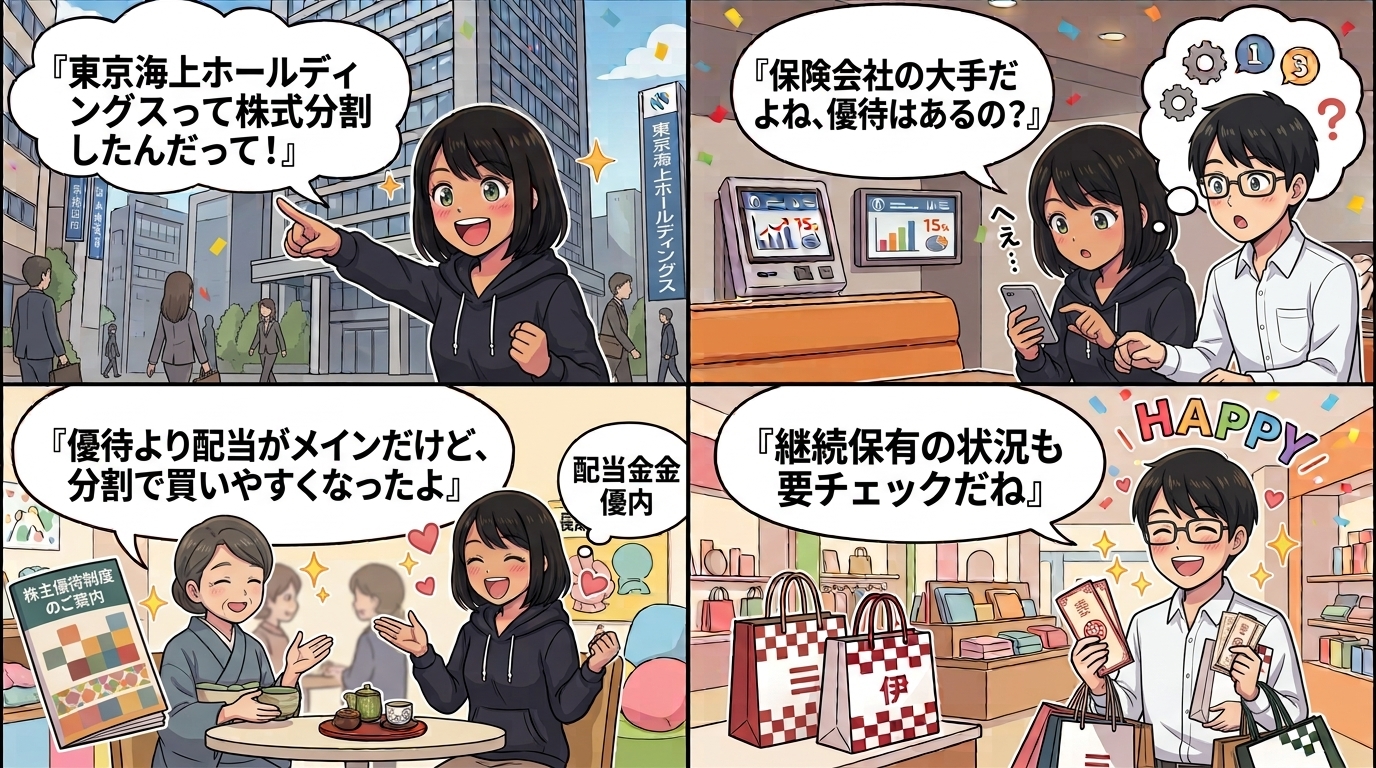 東京海上ホールディングス株主優待 4コマ漫画