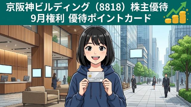 京阪神ビルディング株主優待8818 9月権利優待ポイントカード