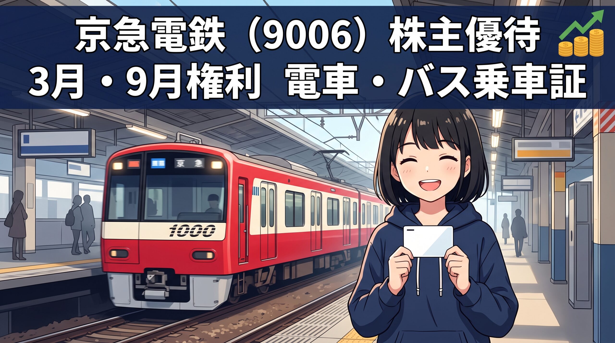 京急電鉄株主優待 3月・9月権利 電車・バス乗車証