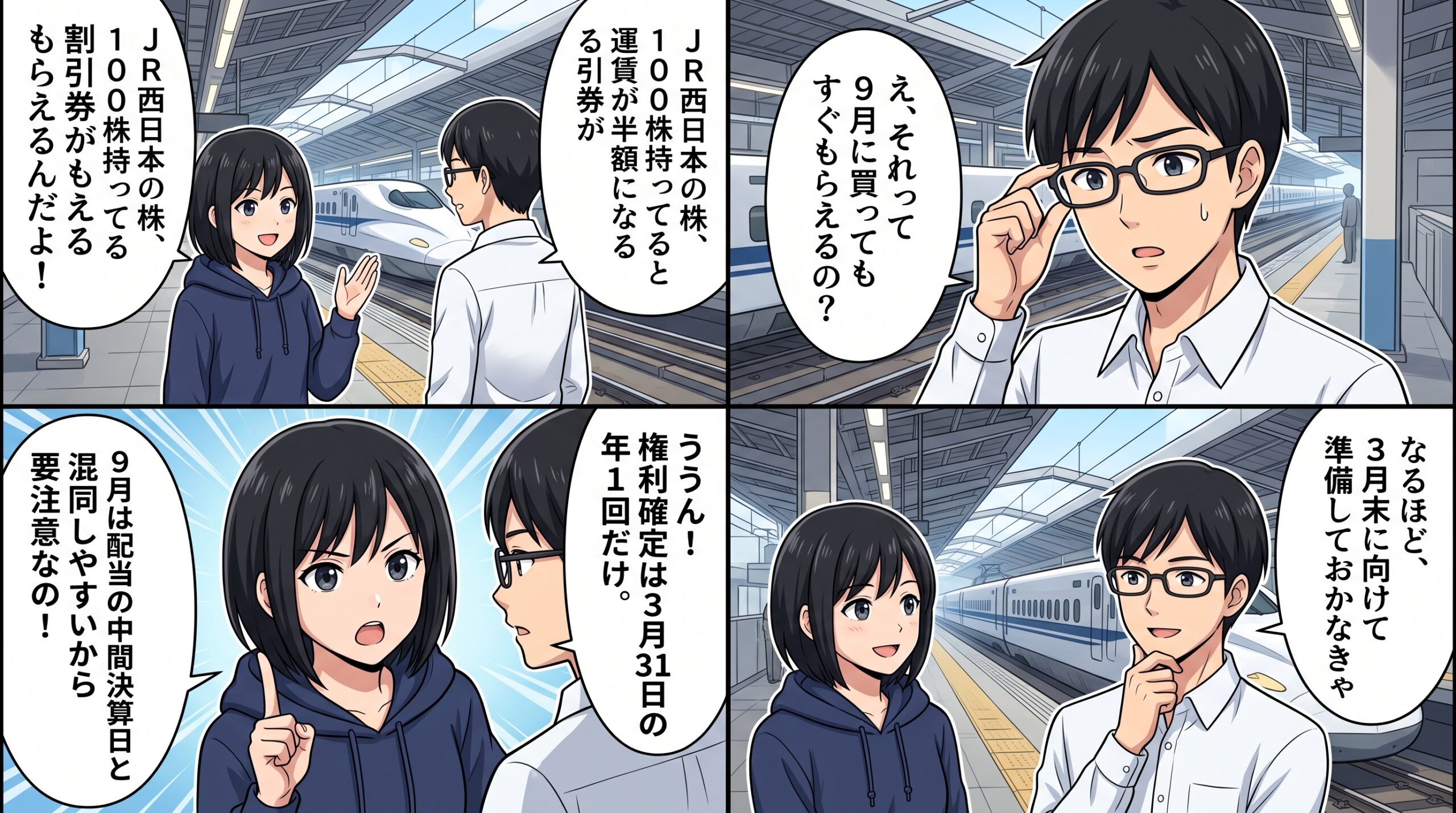 JR西日本株主優待 4コマ漫画