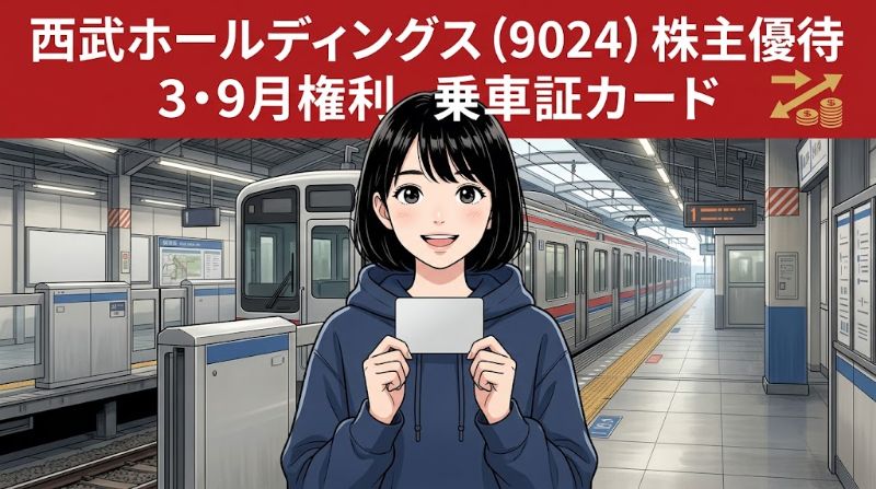 西武ホールディングス株主優待9024 3・9月権利乗車証カード